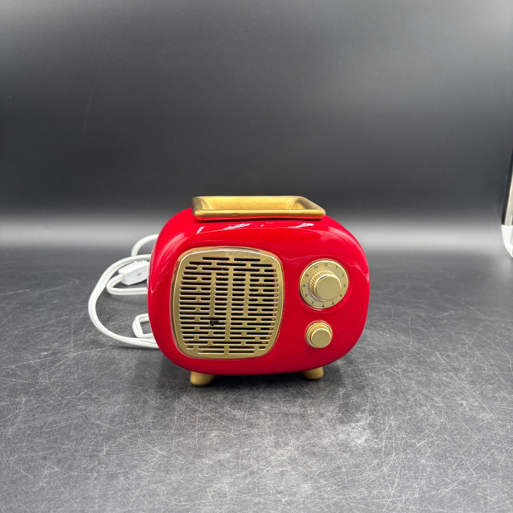 Widewise Wax Warmer Red Retro Radio Style Vtg Aesthetic